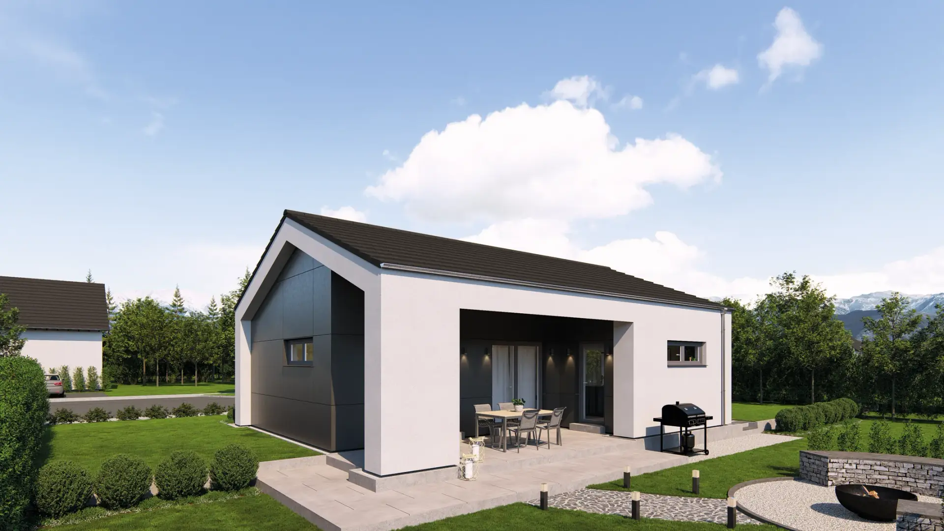 OKAL Bungalow auf einer Ebene